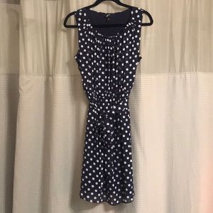 Navy and White Polka Dot GNW Dress